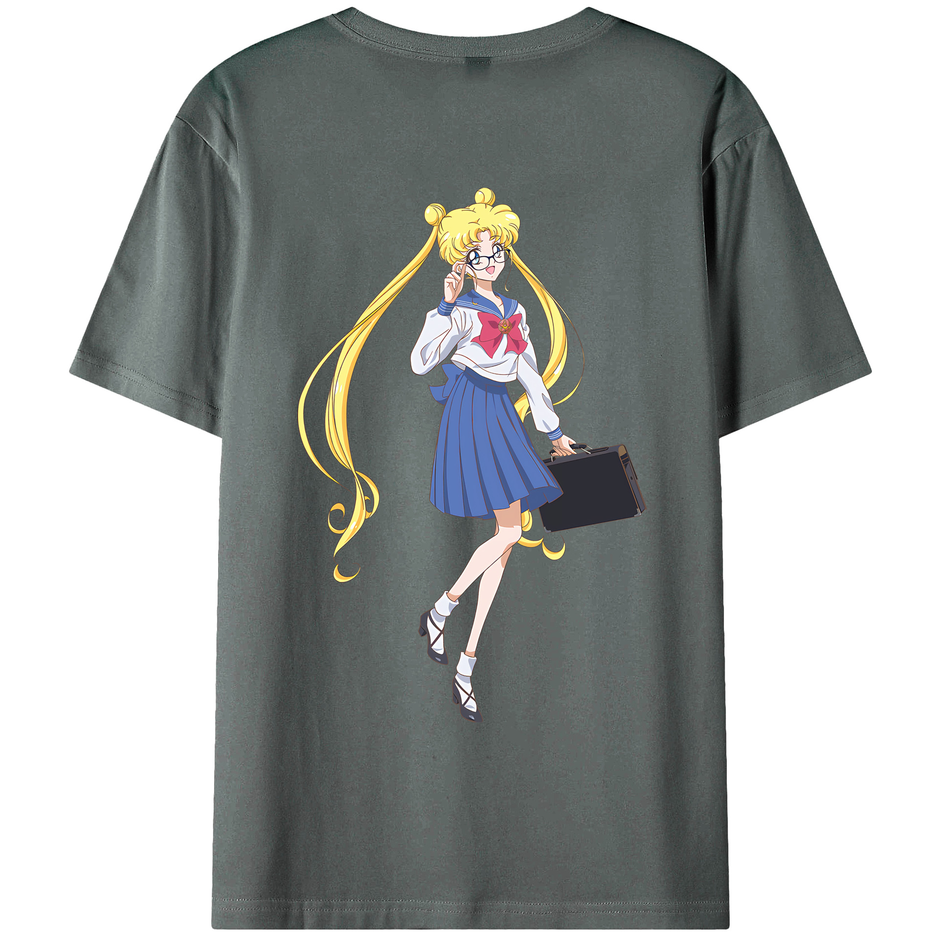 （画像用） 美少女戦士セーラームーン 愛野 美奈子 あいの みなこ Sailor Moon Aino Minako 綿100％ メンズ半袖Tシャツ（バックプリント） 通気性